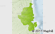 Physical Map of Memba, lighten