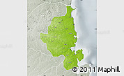 Physical Map of Memba, lighten, semi-desaturated