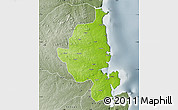 Physical Map of Memba, semi-desaturated