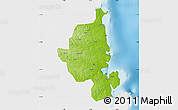 Physical Map of Memba, single color outside