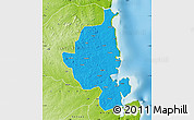 Political Map of Memba, physical outside