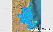 Political Map of Memba, satellite outside
