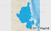 Political Map of Memba, shaded relief outside