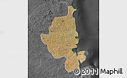 Satellite Map of Memba, darken, desaturated