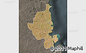 Satellite Map of Memba, darken, semi-desaturated
