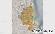Satellite Map of Memba, lighten, semi-desaturated
