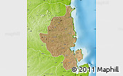 Satellite Map of Memba, physical outside