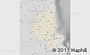 Shaded Relief Map of Memba, desaturated