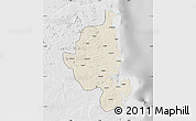 Shaded Relief Map of Memba, lighten, desaturated