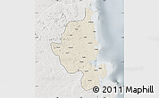 Shaded Relief Map of Memba, lighten, semi-desaturated