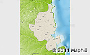 Shaded Relief Map of Memba, physical outside