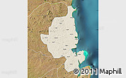 Shaded Relief Map of Memba, satellite outside
