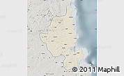 Shaded Relief Map of Memba, semi-desaturated