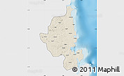 Shaded Relief Map of Memba, single color outside