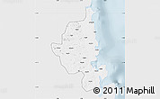 Silver Style Map of Memba, single color outside