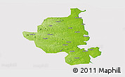 Physical Panoramic Map of Memba, cropped outside