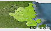 Physical Panoramic Map of Memba, darken