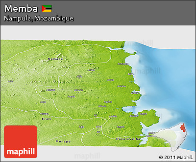 Physical Panoramic Map of Memba