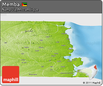 Physical Panoramic Map of Memba