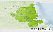 Physical Panoramic Map of Memba, lighten