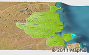 Physical Panoramic Map of Memba, satellite outside