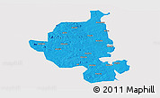 Political Panoramic Map of Memba, cropped outside