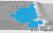Political Panoramic Map of Memba, desaturated