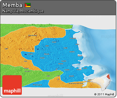 Political Panoramic Map of Memba