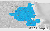 Political Panoramic Map of Memba, lighten, desaturated