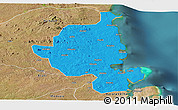 Political Panoramic Map of Memba, satellite outside