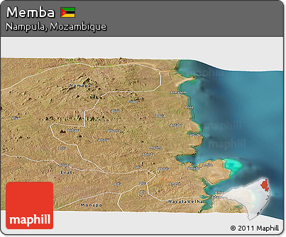 Satellite Panoramic Map of Memba
