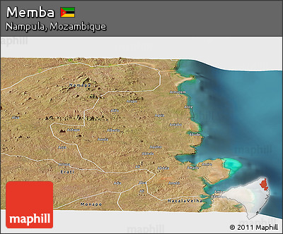 Satellite Panoramic Map of Memba