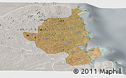 Satellite Panoramic Map of Memba, lighten, semi-desaturated
