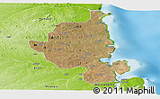 Satellite Panoramic Map of Memba, physical outside