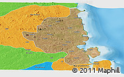 Satellite Panoramic Map of Memba, political outside