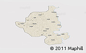 Shaded Relief Panoramic Map of Memba, cropped outside