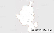 Classic Style Simple Map of Memba, cropped outside