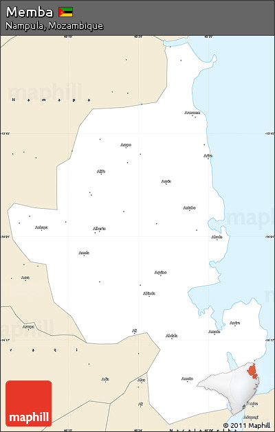 Classic Style Simple Map of Memba