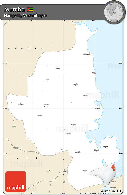 Classic Style Simple Map of Memba