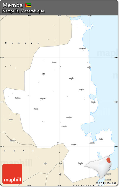 Classic Style Simple Map of Memba