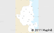 Classic Style Simple Map of Memba, single color outside