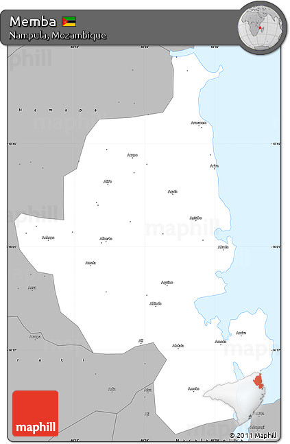 Gray Simple Map of Memba