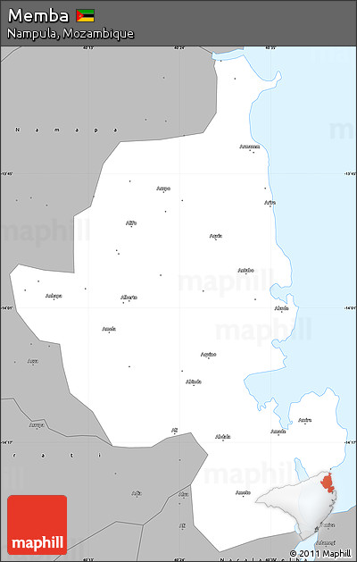 Gray Simple Map of Memba