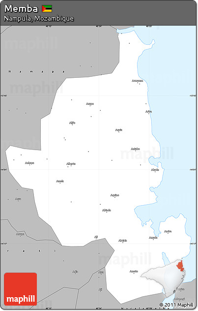 Gray Simple Map of Memba