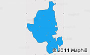Political Simple Map of Memba, cropped outside