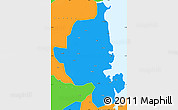 Political Simple Map of Memba
