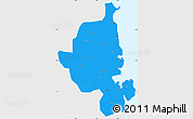 Political Simple Map of Memba, single color outside