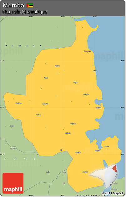Savanna Style Simple Map of Memba