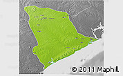 Physical 3D Map of Moma, desaturated