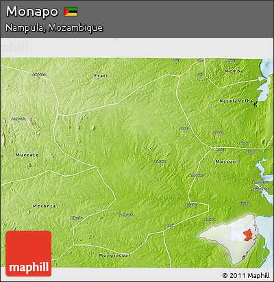 Physical 3D Map of Monapo